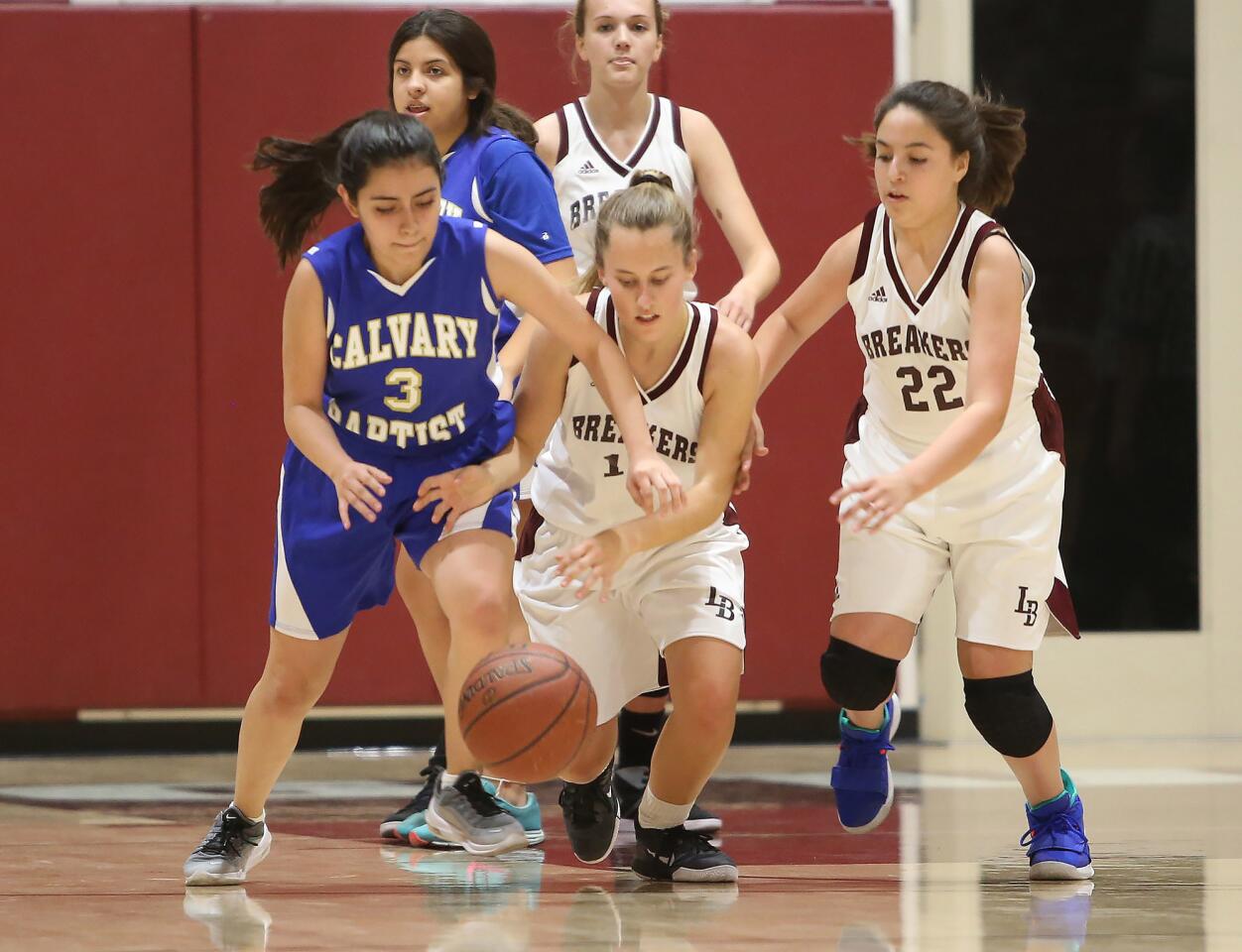 Photo Gallery: Laguna Beach vs. La Verne Calvary Baptist in girls’ basketball