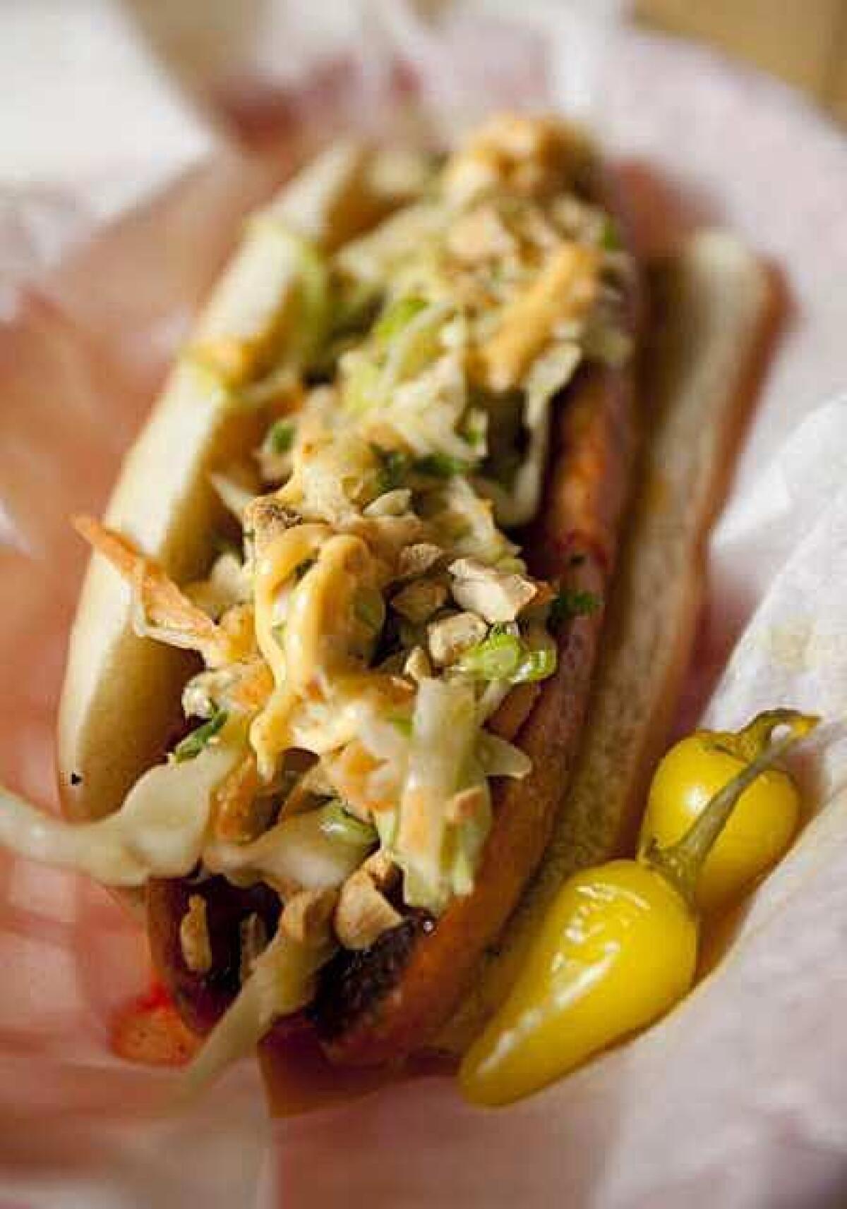 Thai slaw dog: lunch with zip.