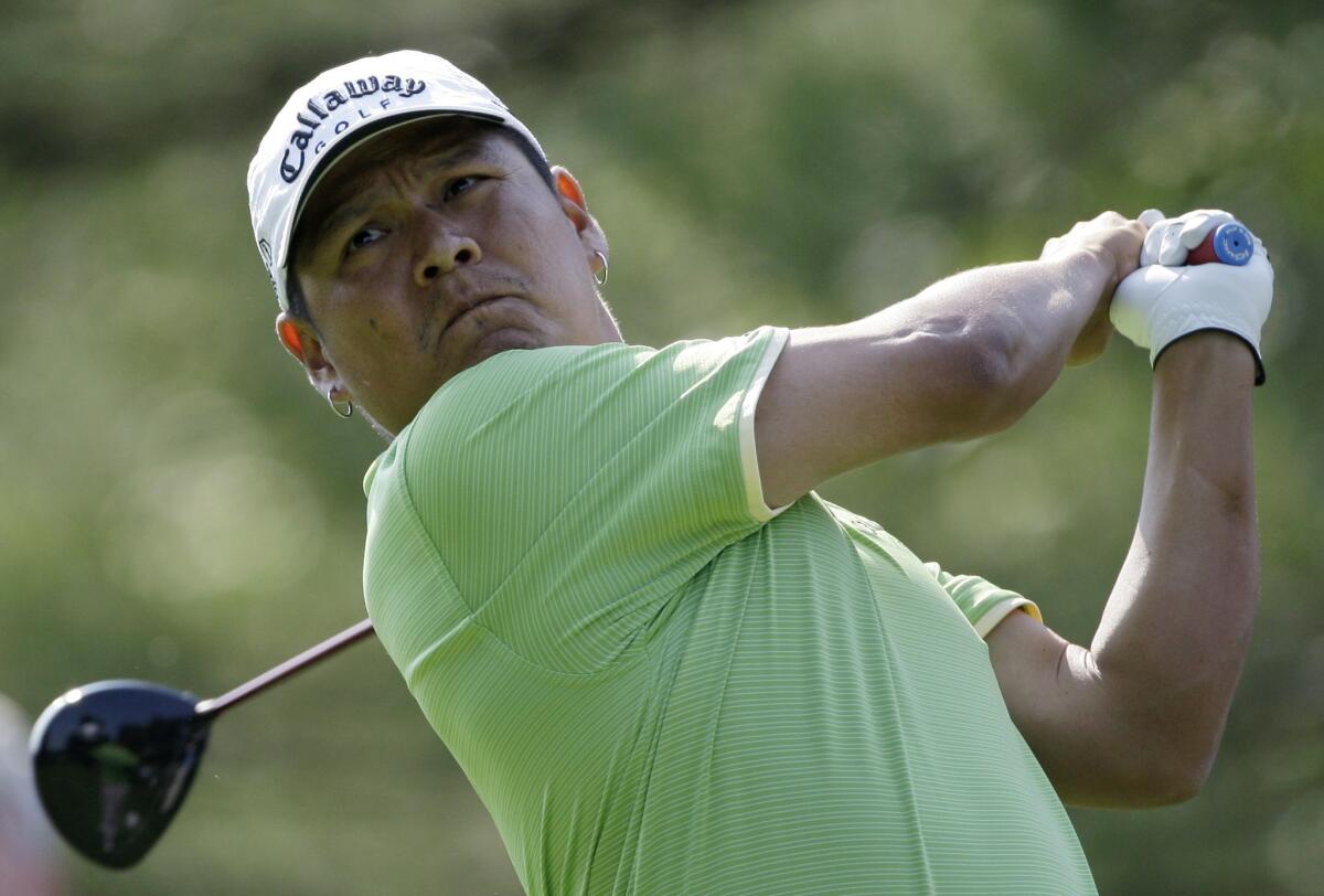 Notah Begay III, shown here in 2008,  joined Al Geiberger and Chip Beck on this date in 1998 as the only players to shoot a 59 on a U.S. pro golf tour. 