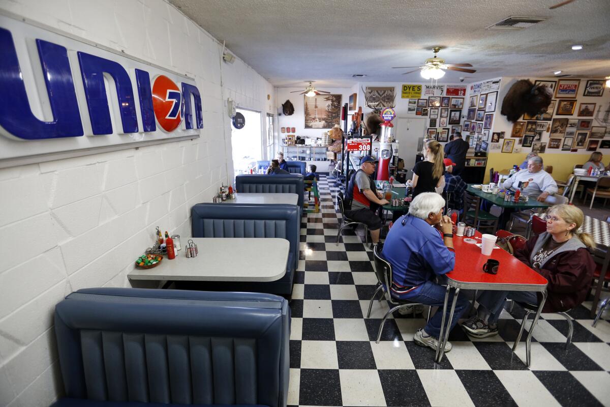 The decor at Pappy’s Coffee Shop is a nod to the area’s oil industry. Bakersfield and the rest of Kern County produce more oil than any other county in the nation.