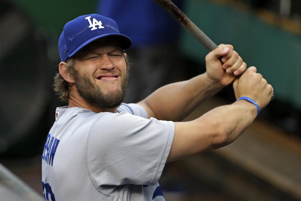 Dodgers pitcher Clayton Kershaw, goofing off before a recent game, says he is getting "a little relief" from an epidural for a herniated disk in his lower back.