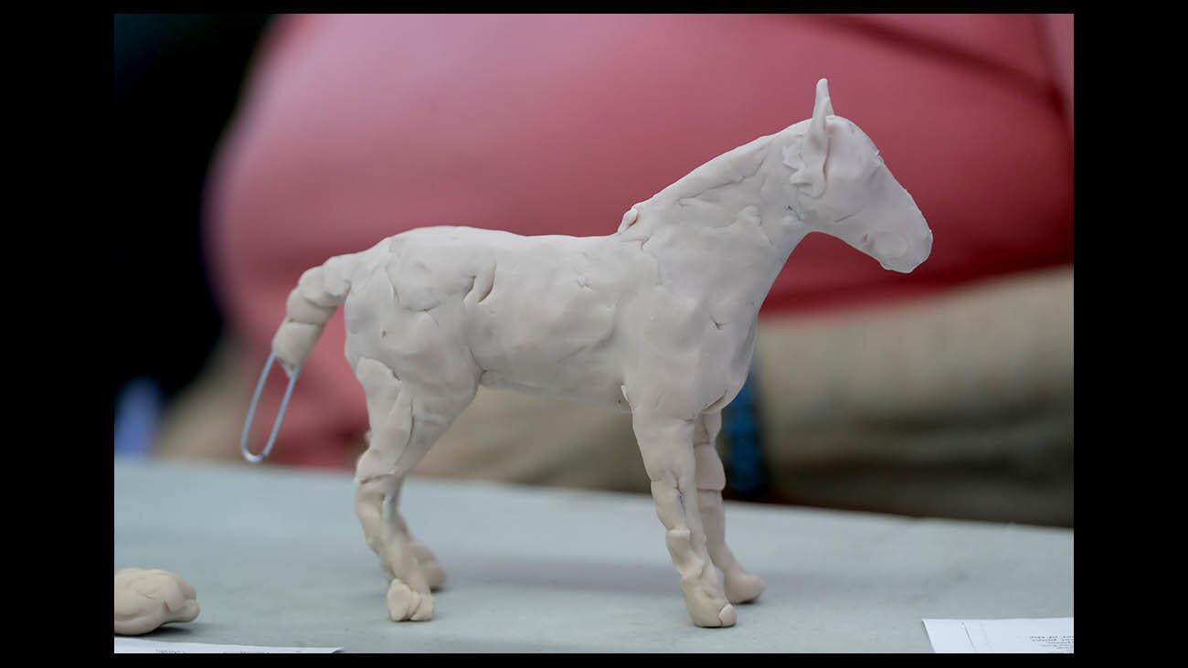 Photo Gallery: Model horse sculpture workshop at Chilao school