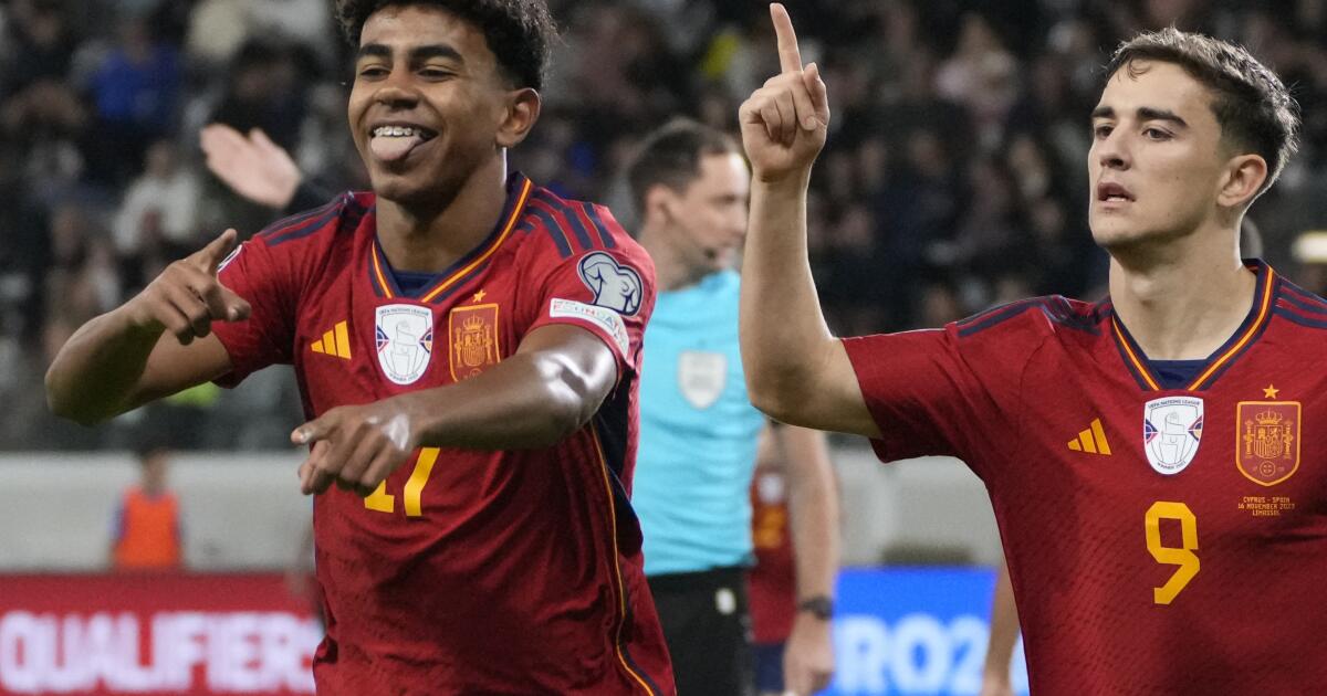 Lamin Yamal marca un gol para España en la victoria sobre Chipre en las eliminatorias de la Eurocopa 2024