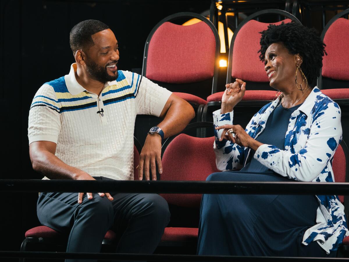 Will Smith and Janet Hubert in HBO Max's “Fresh Prince of Bel-Air” reunion special.