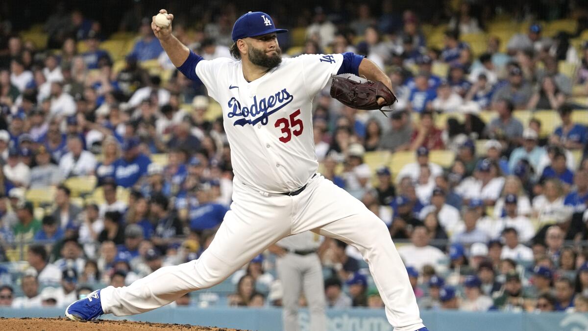 Lance Lynn provides effort Dodgers need in rout of Padres - Los Angeles  Times