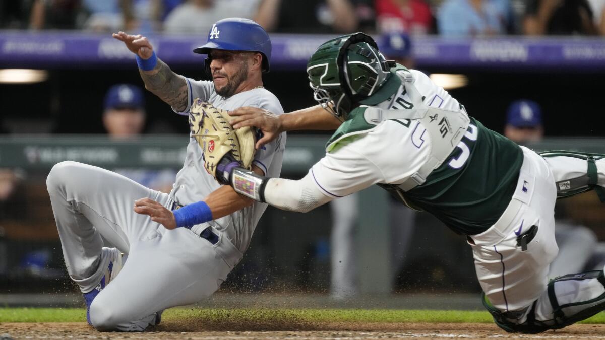 Dodgers' rally falls short in high-scoring affair against Rockies