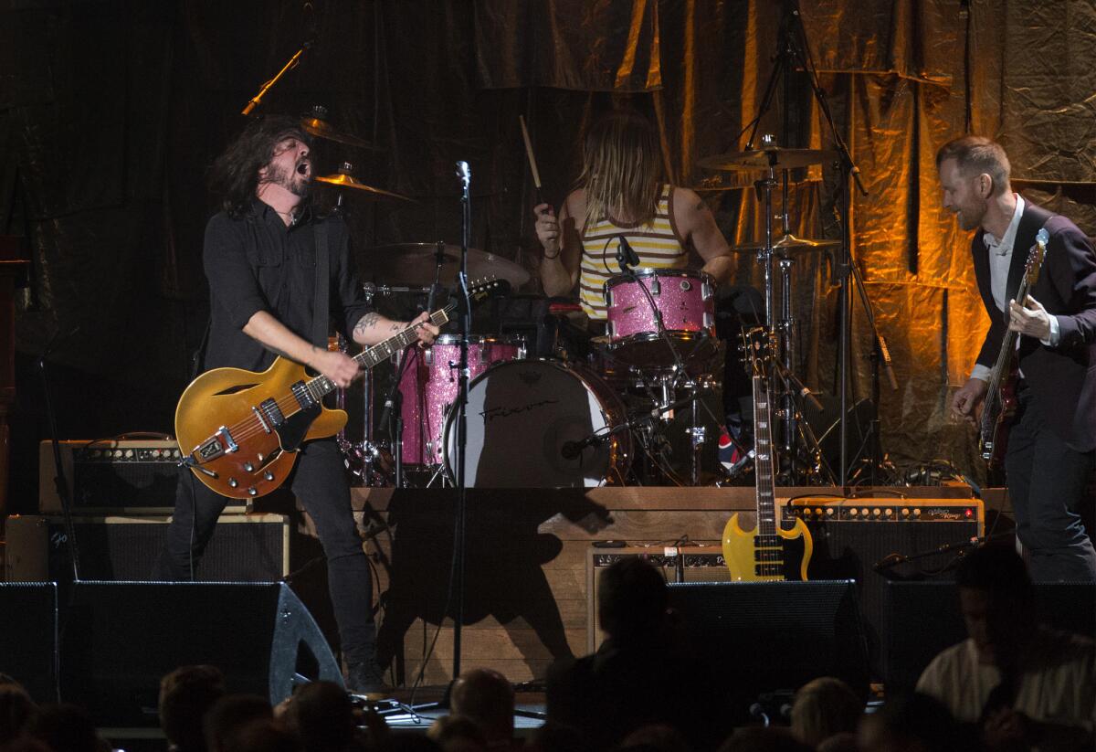 Foo Fighters perform at the L.A. Convention Center earlier this year.