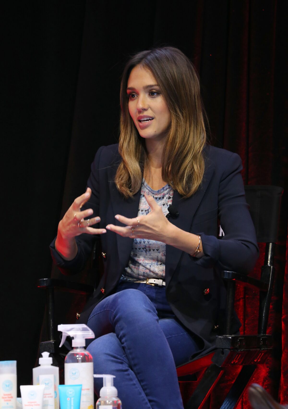 Jessica Alba speaks about the Honest Co. in New York in September 2014.
