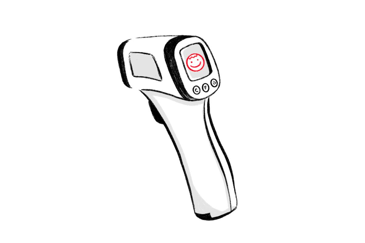 illustration of a digital thermometer
