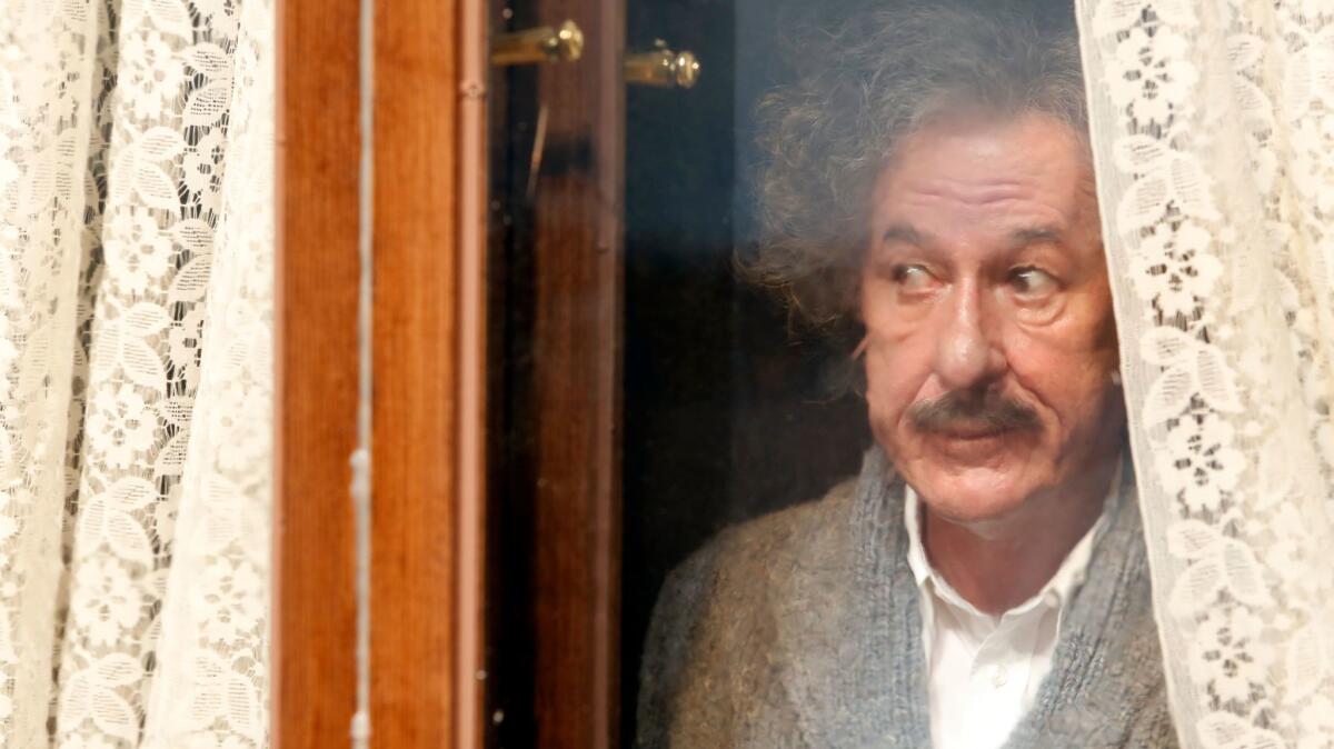 "I would liken myself physically more to a stalk of asparagus and Einstein is a bit more like a potato," Geoffrey Rush says of portraying the theoretical physicist in the National Geographic miniseries "Genius." (Dusan Martincek / Associated Press)