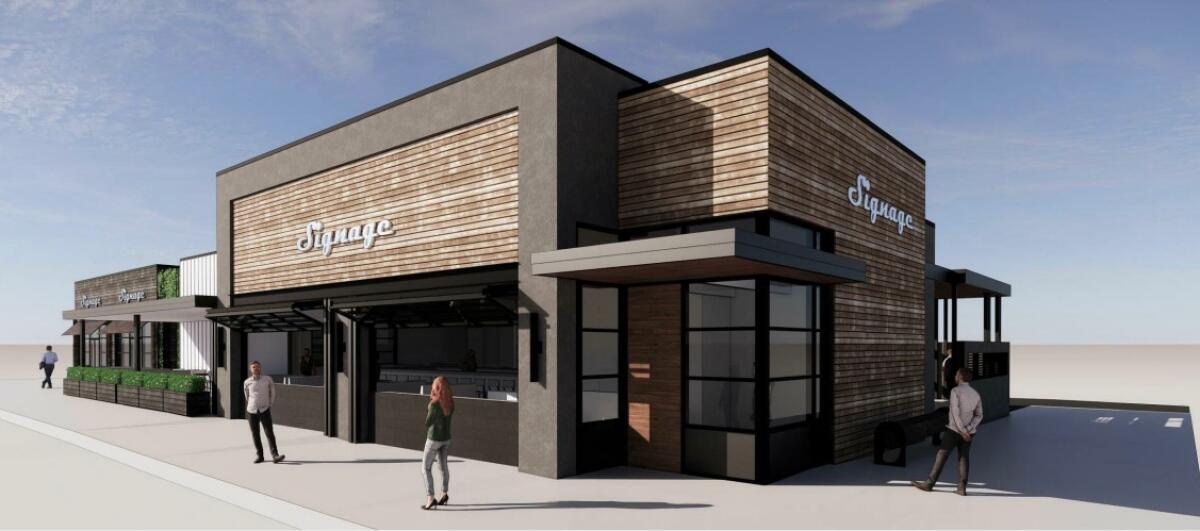 A rendering for the renovation of Beachside Bar and Grill.