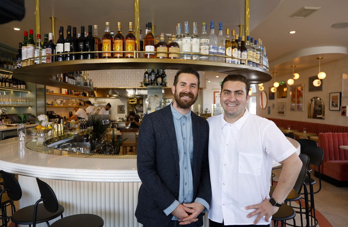 Owner John Resnick and chef Andrew Bachelier inside Jeune et Jolie.