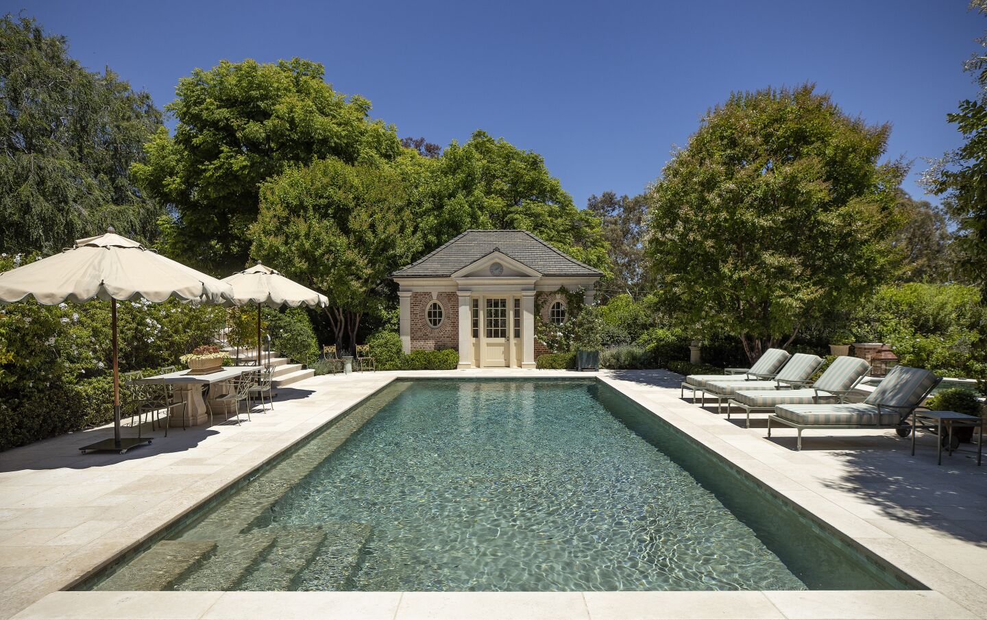 $60-million compound in Beverly Hills: the swimming pool and pool house