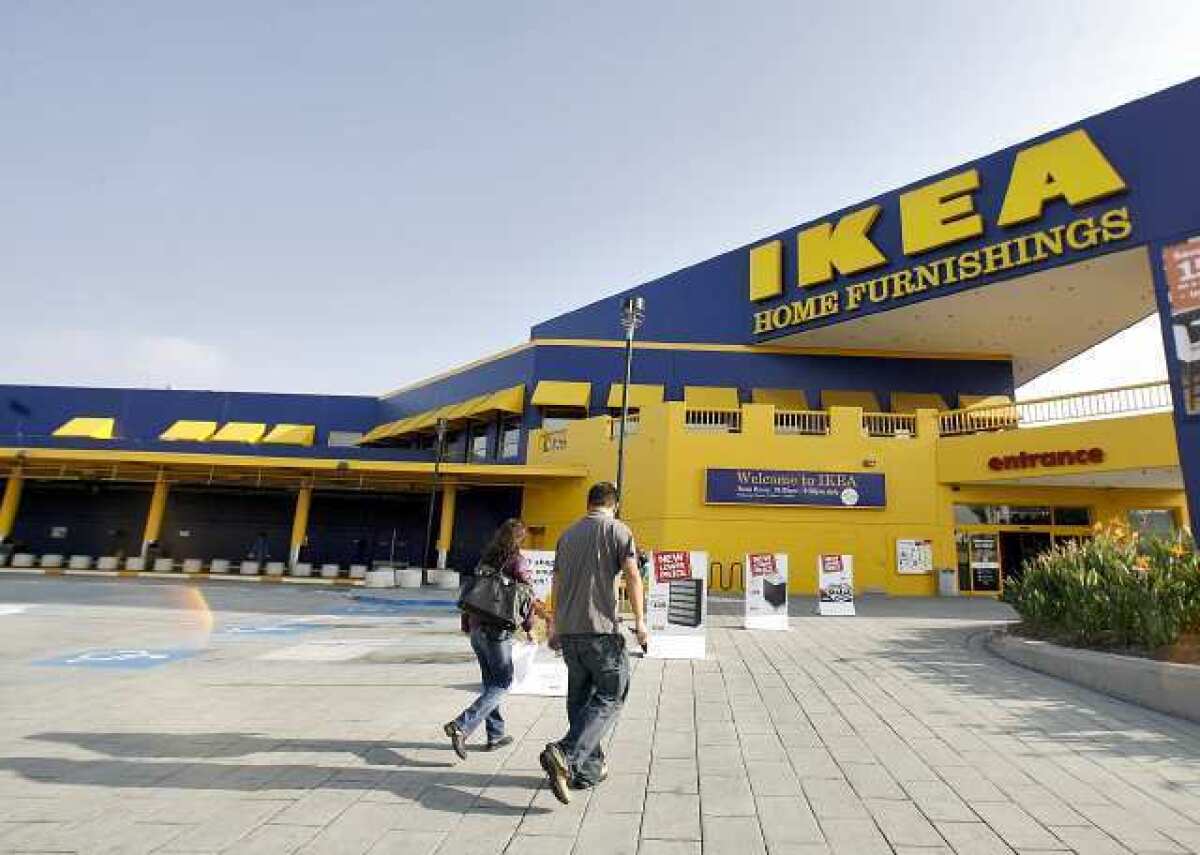 IKEA shoppers go into the N. San Fernando Road store in Burbank.