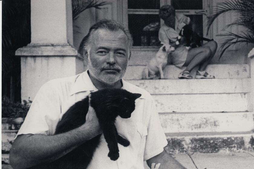 Ernest Hemingway, subject of a new documentary, at his home in Cuba.