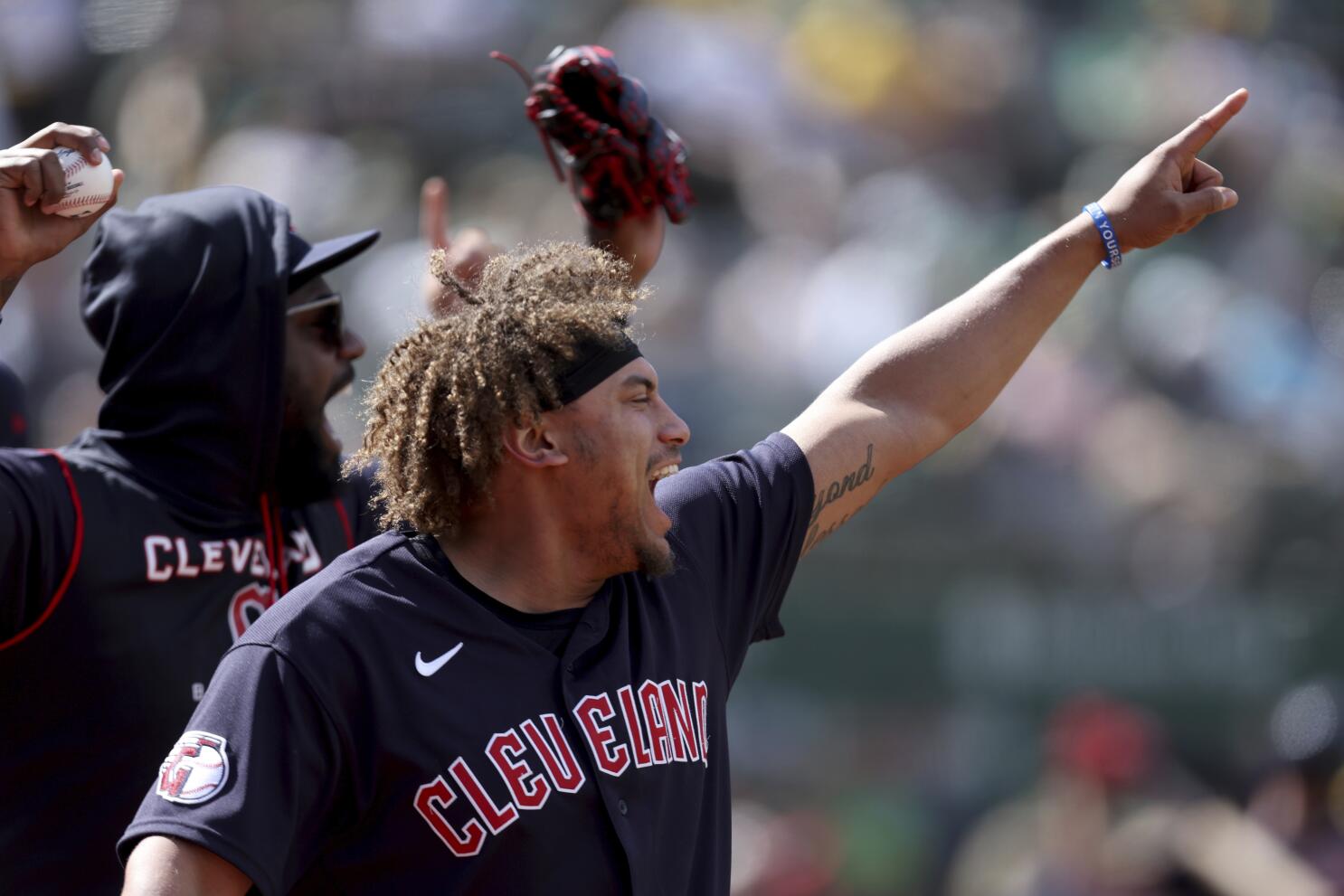 Canadian outfielder Josh Naylor exits game for Cleveland after