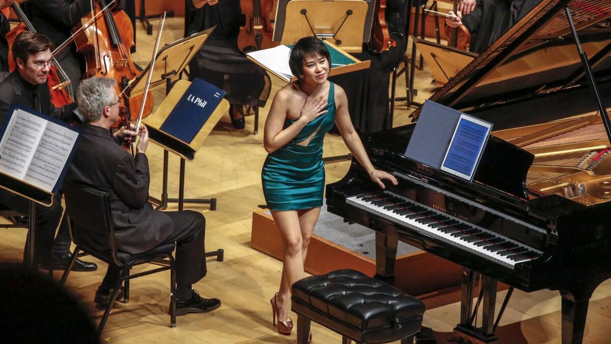 Yuja Wang after premiering John Adams new concerto, “Must the Devil Have All the Good Tunes?”
