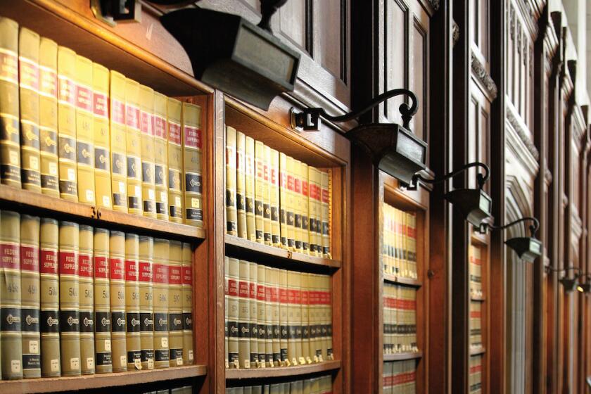 legal books and a law library with lighting