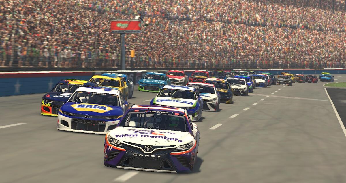 The iRacing simulators require drivers to make all the same decisions as if they were driving in an actual race, except all their cues are visual since you don't actually feel the movement of the car. 
