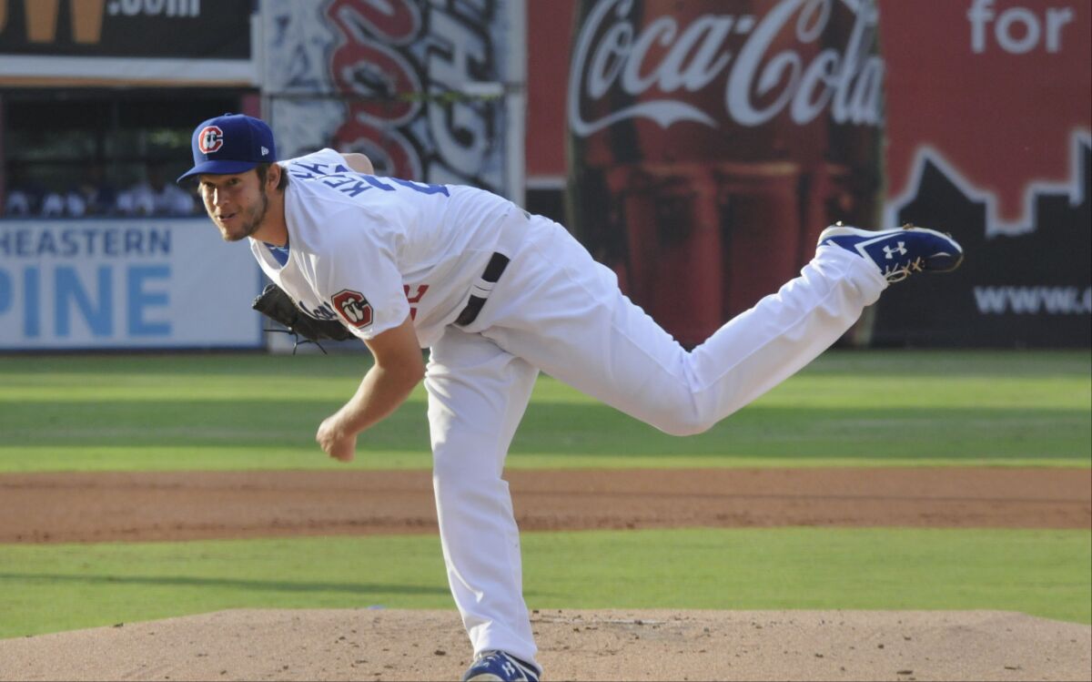 Clayton Kershaw starts for the double-A Chattanooga Lookouts in a rehab stint on Wednesday. If he has no pain after that outing and a scheduled bullpen throwing session this weekend, he will rejoin the Dodgers next week.