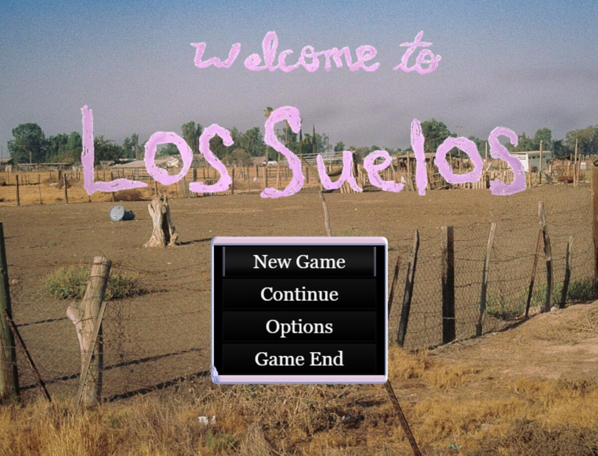 The title screen from "Welcome to Los Suelos."