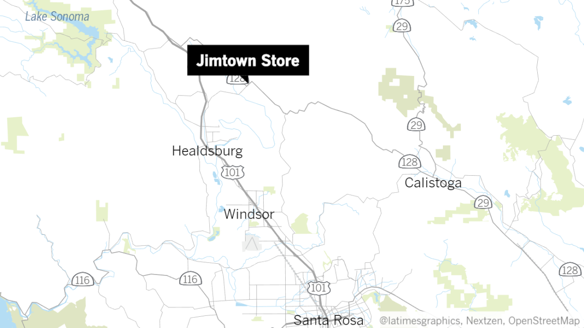 The recently closed Jimtown Store is on rural Highway 128 in Sonoma County, near Healdsburg.