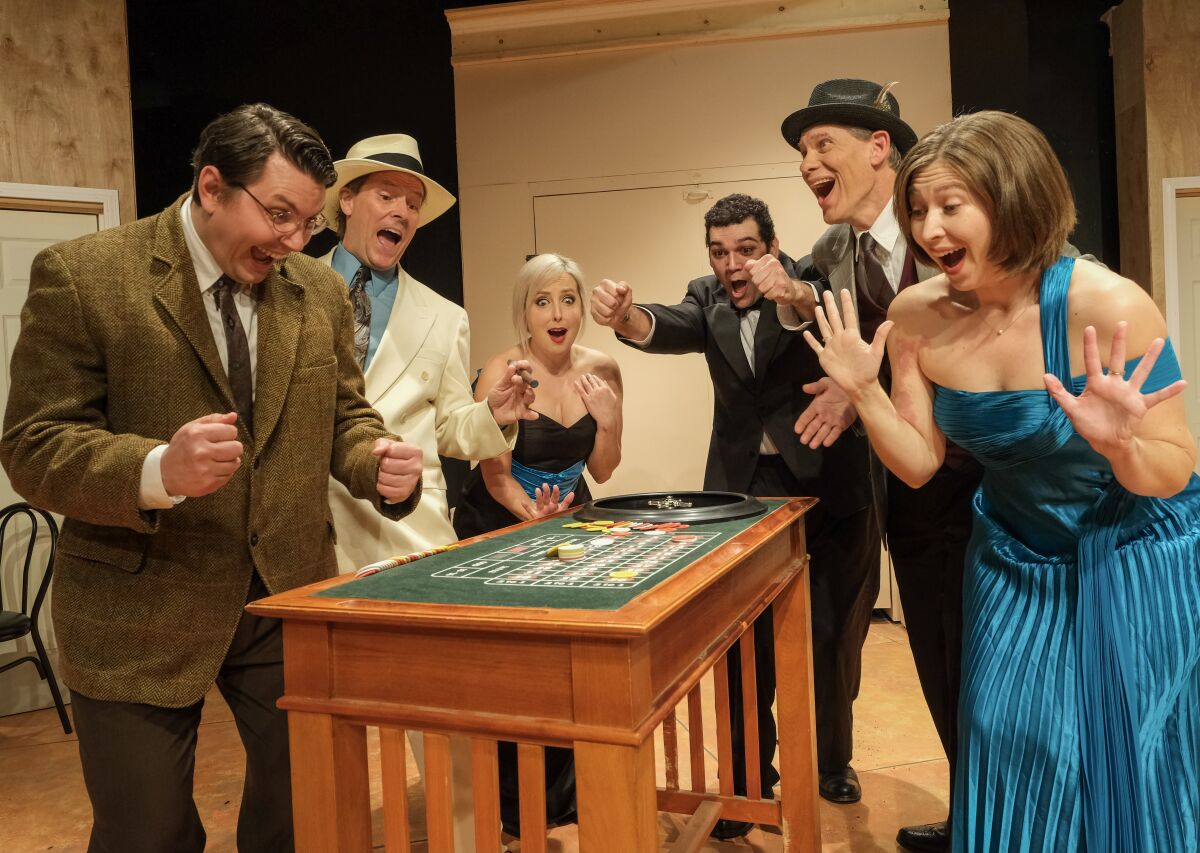 A scene from "Lucky Stiff" at Scripps Ranch Theatre.