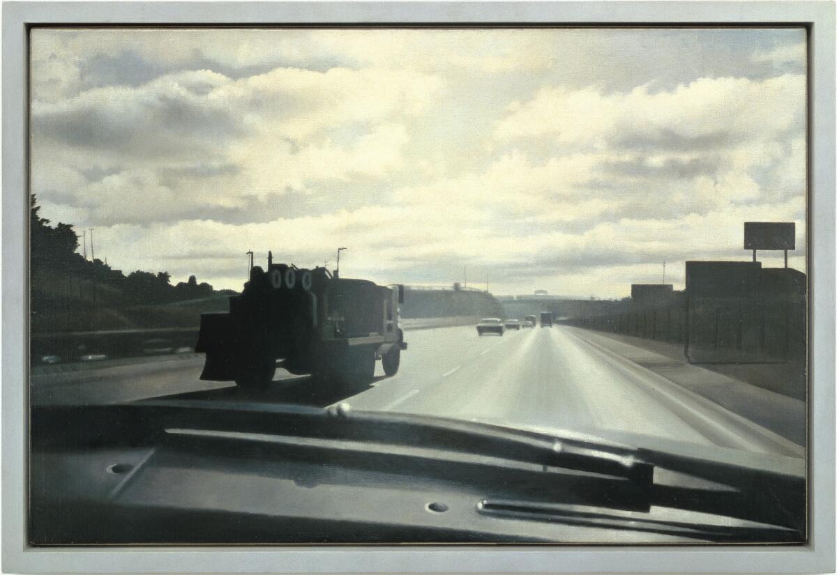 Vija Celmins' work "Freeway," 1966 Latvian Oil on canvas.