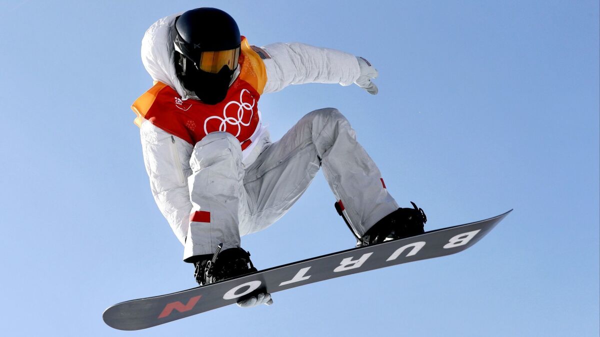 Shaun White jumps during the men's halfpipe qualifying at Phoenix Snow Park.