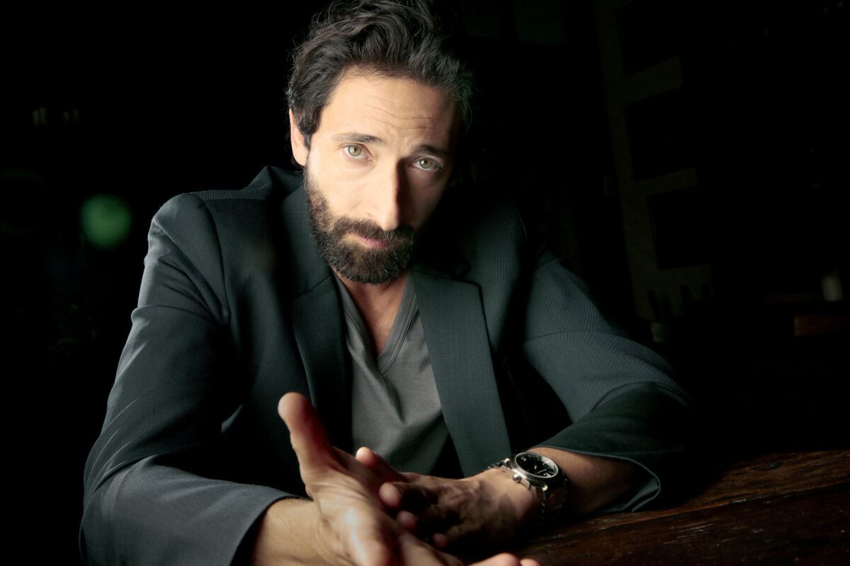 Adrien Brody plays Harry Houdini in a History Channel mini-series.