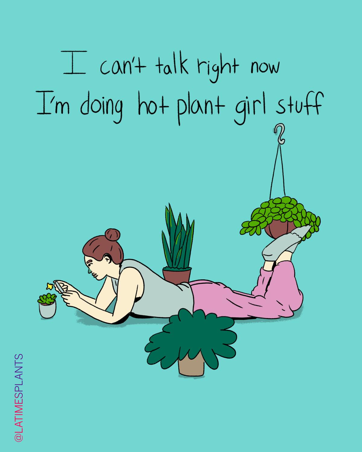 Doing hot plant girl stuff