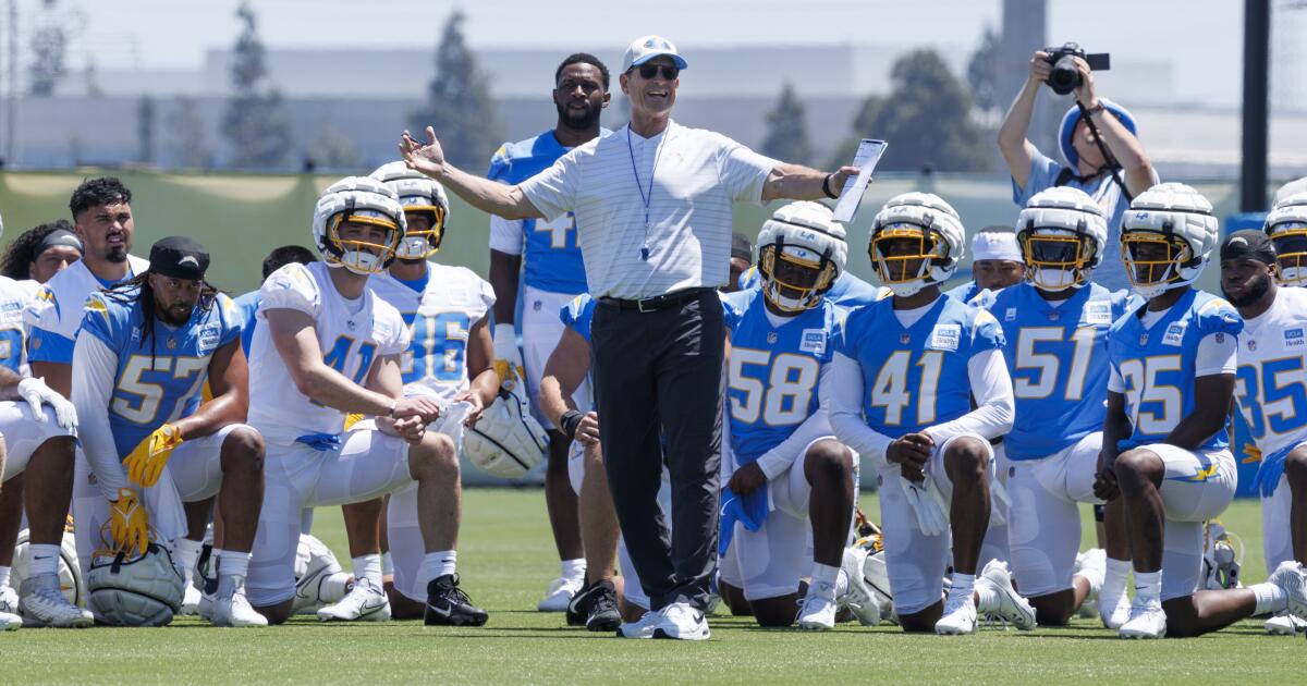 Jim Harbaugh taking a new approach to evaluating Chargers' rookie talent