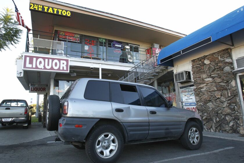 A baby was found in this gray SUV outside of a tattoo parlor at Rosecrans and Harbor drive early Wednesday morning, November 13. She was taken to Polinski child center.