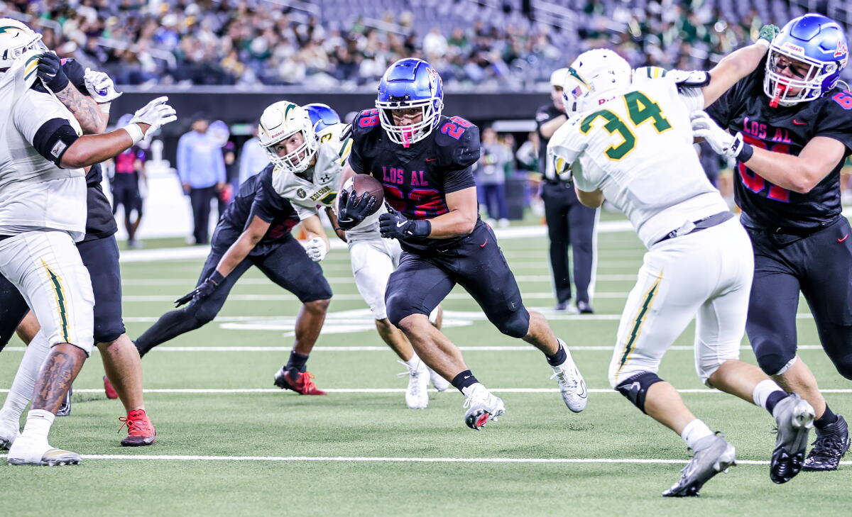 Lenny Ibarra of Los Alamitos ran for 216 yards and scored two touchdowns in 41-22 win over Edison.