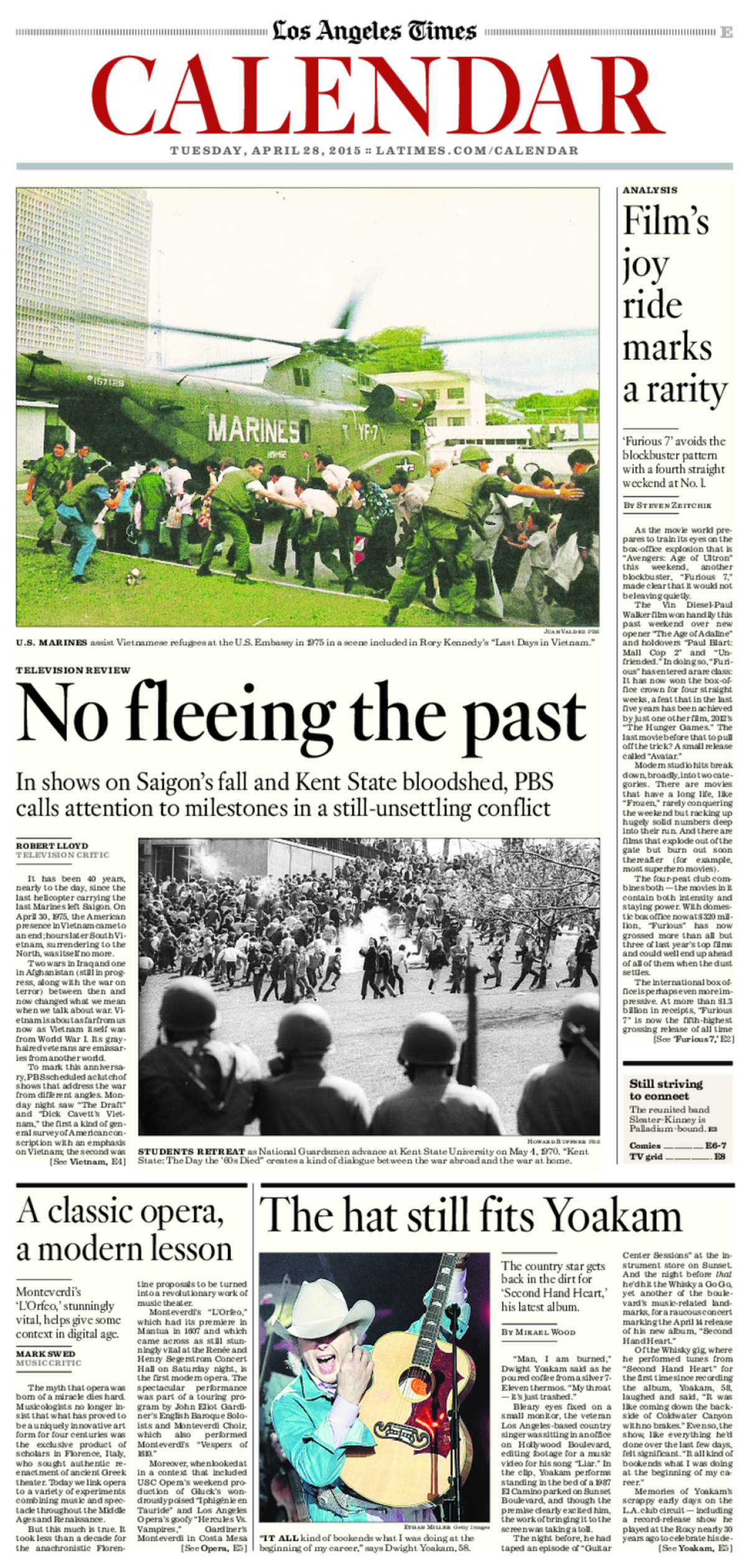 The front page