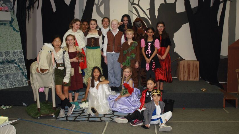 Children perform in a production of Into the Woods, directed by Jolene Bogard, at Youth Arts Academy - Boys and Girls Club of San Dieguito, Carmel Valley and Polster Branch.