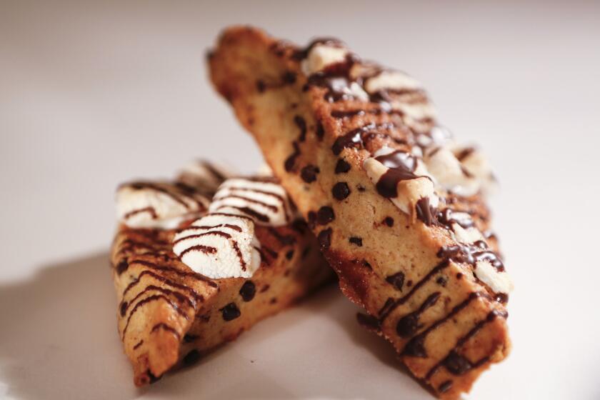 Recipe: Campfire scones by Semi Sweet Bakery's Sharlena Fong with extra layer of marshamallows.