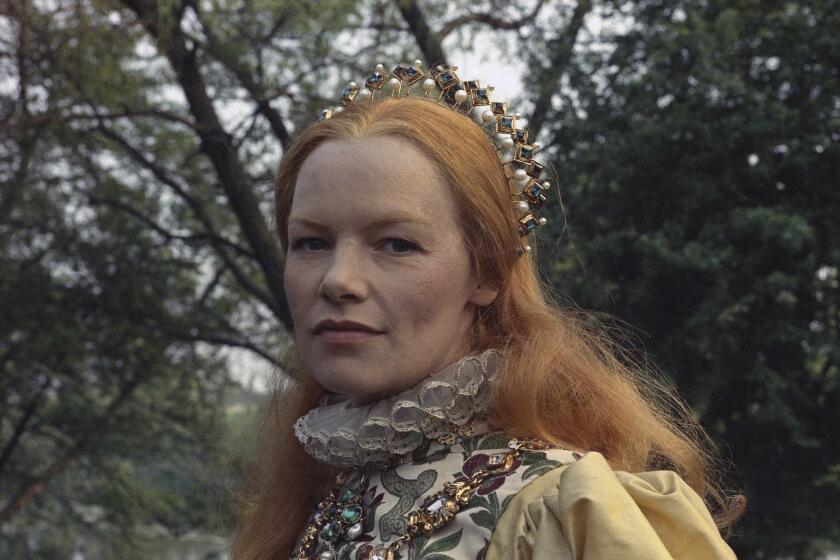 FILE - British actress Glenda Jackson, Oscar and television award winner for her part as Queen Elizabeth I, is again Elizabeth of England, shown May 13, 1971 at Shepperton Studios, Middlesex, England for a new film Hal Wallis's production of Mary Queen of Scots. Glenda Jackson, a double Academy Award-winning performer who had a long second career as a British lawmaker, has died at 87. Jackson's agent Lionel Larner said she died Thursday, June 15, 2023 at her home in London after a short illness. (AP Photo/Bob Dear, File)