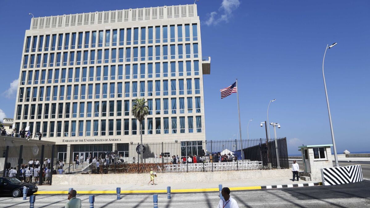 The U.S. embassy in Havana in August 2015.