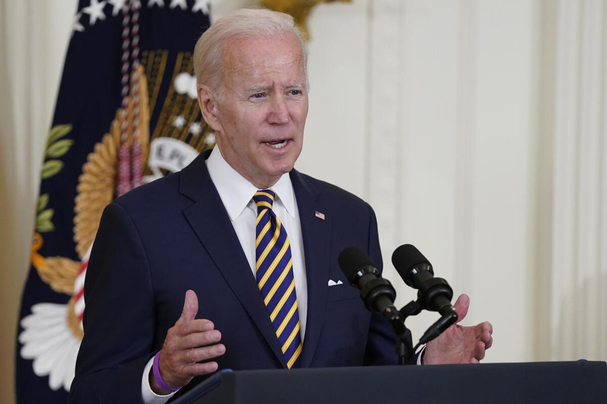 ARCHIVO - El presidente estadounidense Joe Biden en la Casa Blanca, el 10 de agosto de 2022, en Washington. 