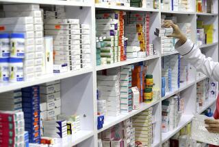 Medicines on a shelf in a pharmacy