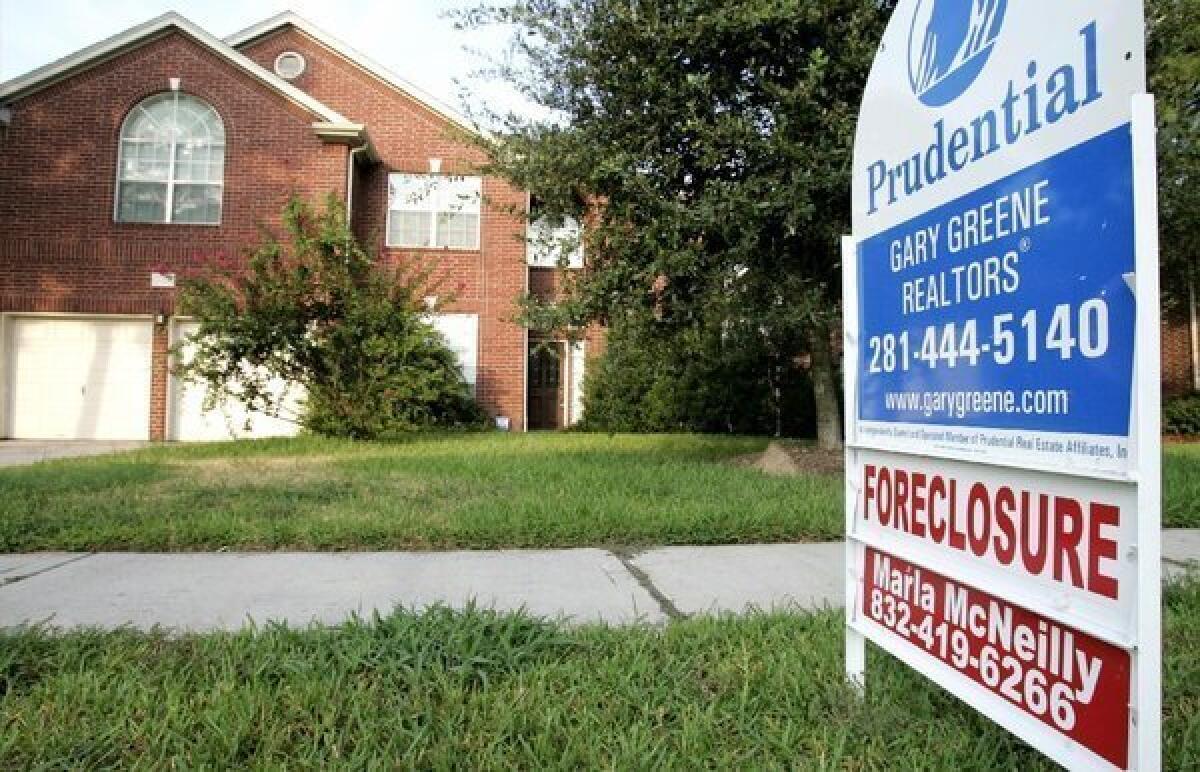 A foreclosed home is up for sale in Spring, Texas.