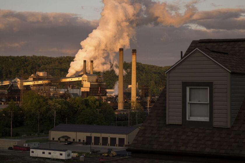 U.S. Steel's Clairton Coke Works as seen from Clairton, Pa., on Tuesday, May 14, 2019. (Nate Smallwood/Pittsburgh Tribune-Review via AP)
