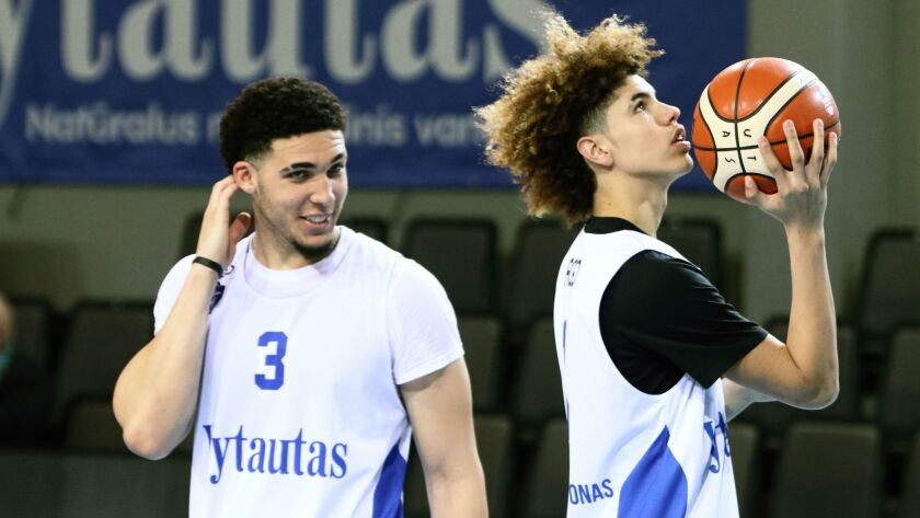 LiAngelo and LaMelo Ball go scoreless during pro debut in ...