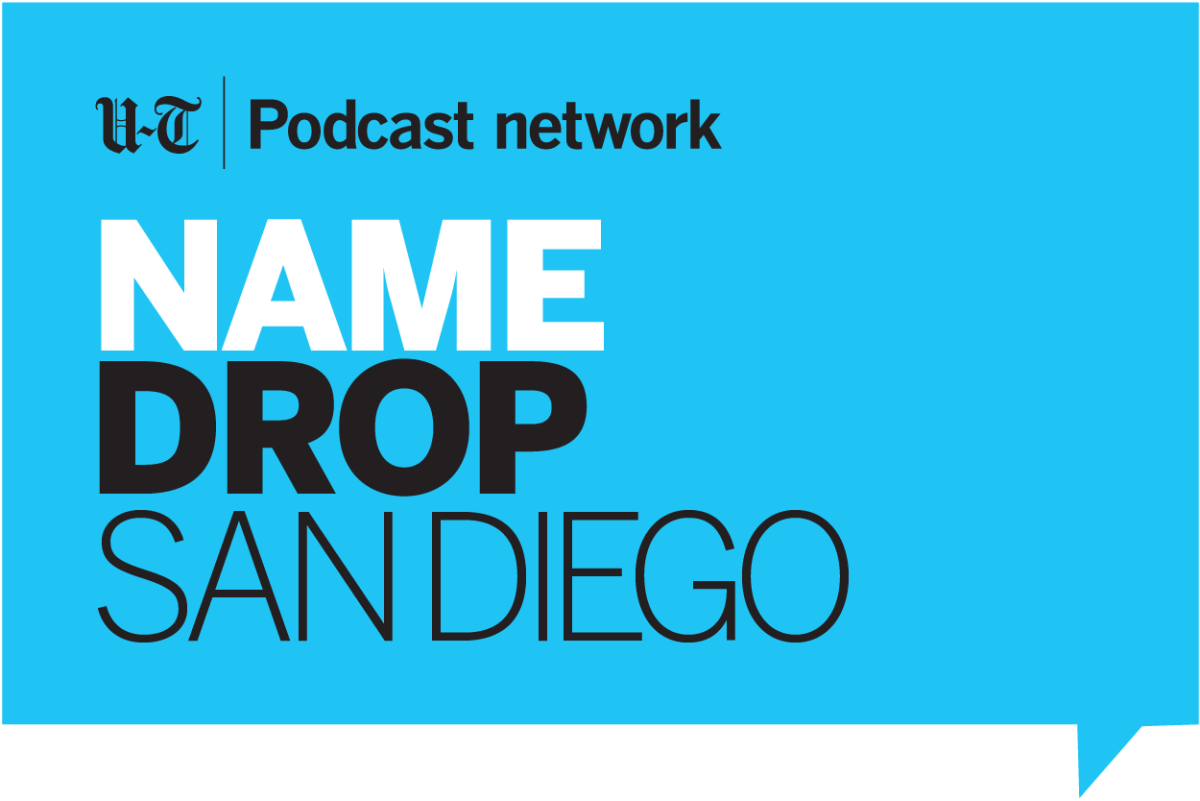 name drop san diego logo