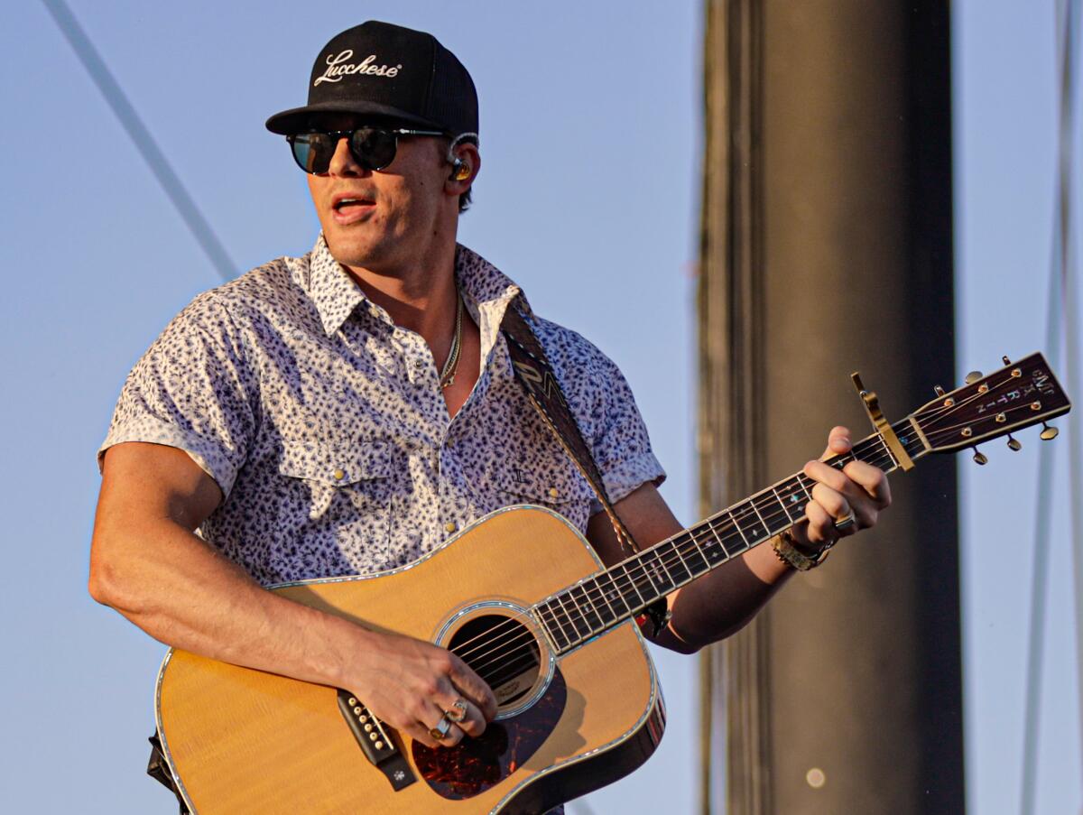 Parker McCollum performs at the Stagecoach festival.