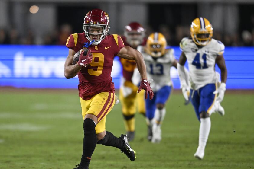 USC wide receiver Michael Jackson III breaks away for a touchdown against California.