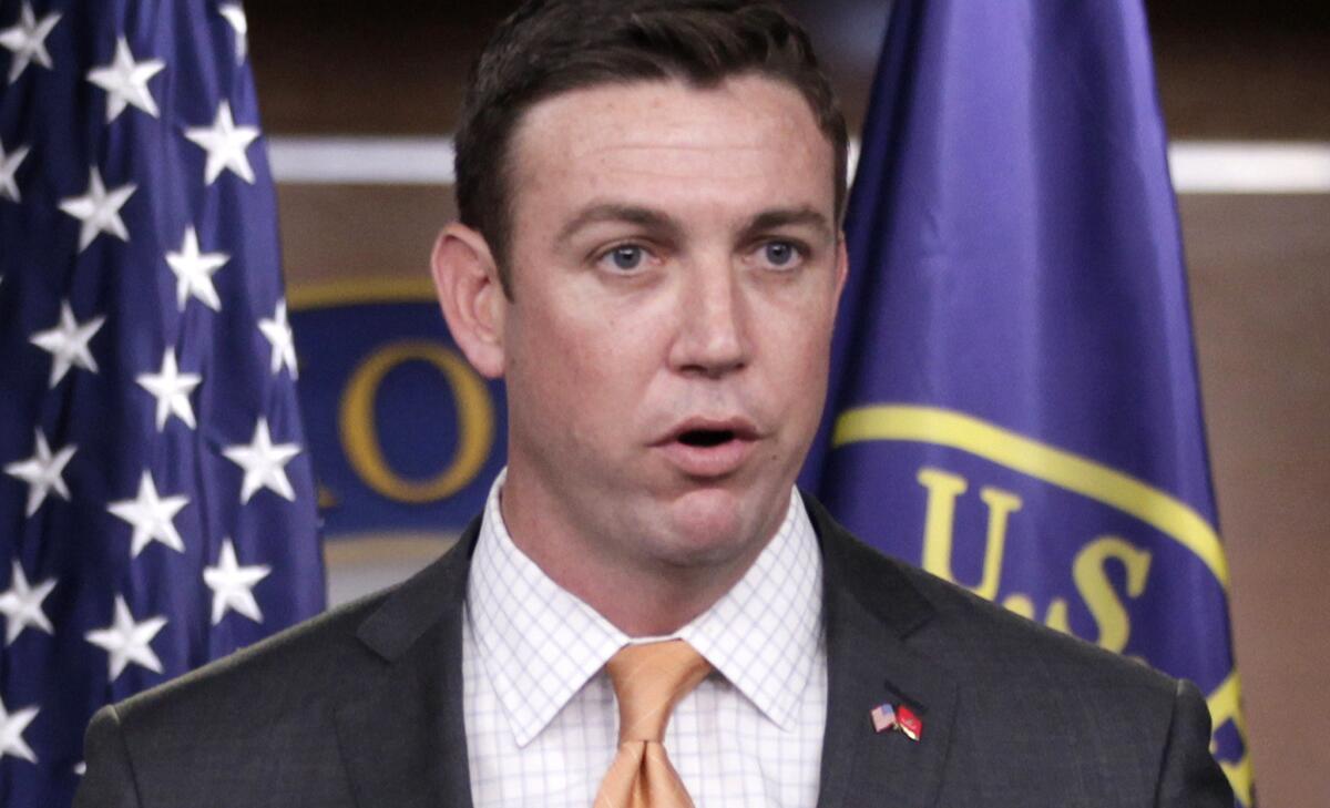 Rep. Duncan Hunter (R-Alpine) was one of more than 40 pro-business Republicans who joined with Democrats Friday to force a vote by the full House on a bill to reauthorize the Ex-Im Bank.