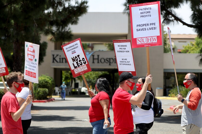 Kindred Hospital employees protest