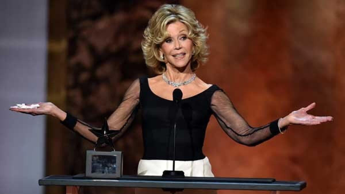 Jane Fonda is honored with the AFI's Life Achievement Award.